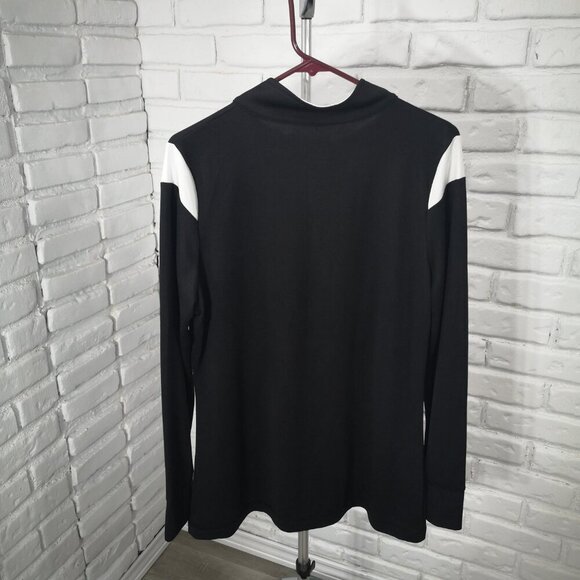 NFL Team Apparel TX3 Cool Ladies Size XL 1/4 Zip Black w/ White Top - Picture 2 of 9